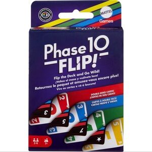 Phase 10 Flip Card Game, Family Card Game with Double-Sided Cards (New Deck)